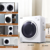 Portable Dryer for Clothes 1500W, 110V Laundry Dryer with Stainless Steel Tub, 4 Drying Mode, Portable Dryers for