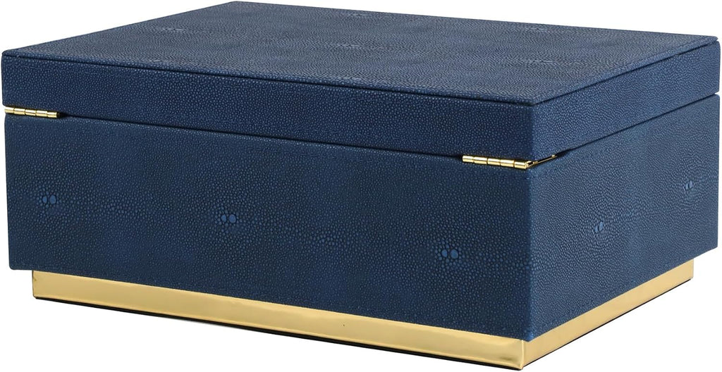 Elegant Faux Leather Decorative Box, Storage Jewelry Box Organizer, Large Dresser Cosmetic Organizer Holder, Classic