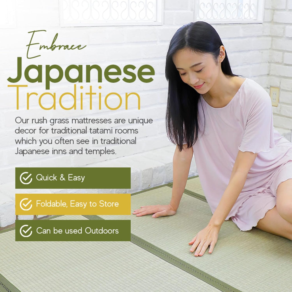 Japanese Traditional Tatami Mattress, Igusa (Rush Grass) Tatami Mat, Floor Mattress, Japanese Floor Mattress, Japanese
