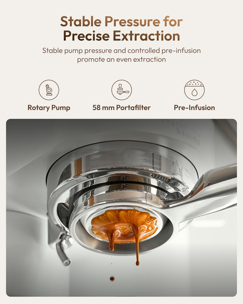 Dual Boiler Espresso Machine with Grinder and Built-In Dual Scales