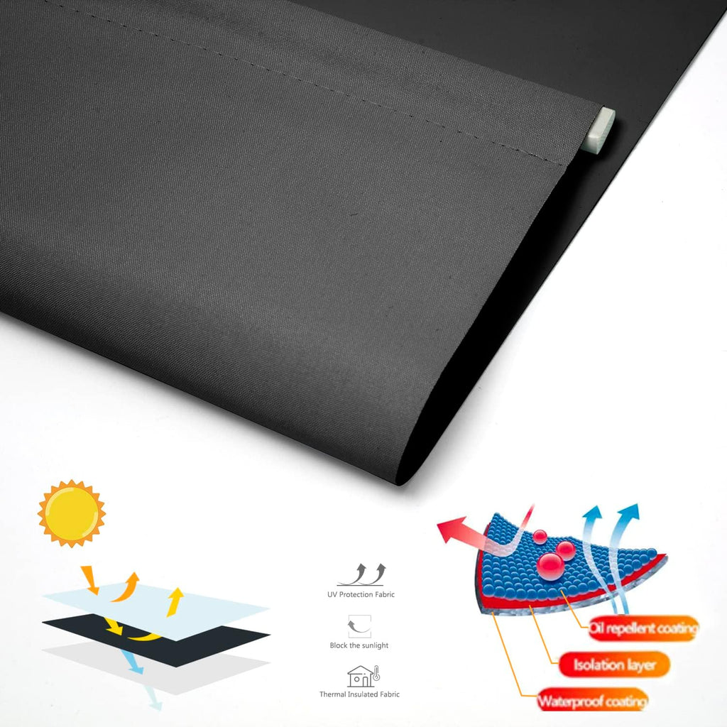 Window Roller Blinds and Shades, Thermal Insulated Window Blinds Easy to Install Blackout Roller Blinds with Chain Cord