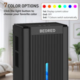 Dehumidifier, 95OZ Dehumidifier for Home 1000 Sq.Ft - Quiet with Auto Shut Off & Relaxing 7 Color Ambient Light