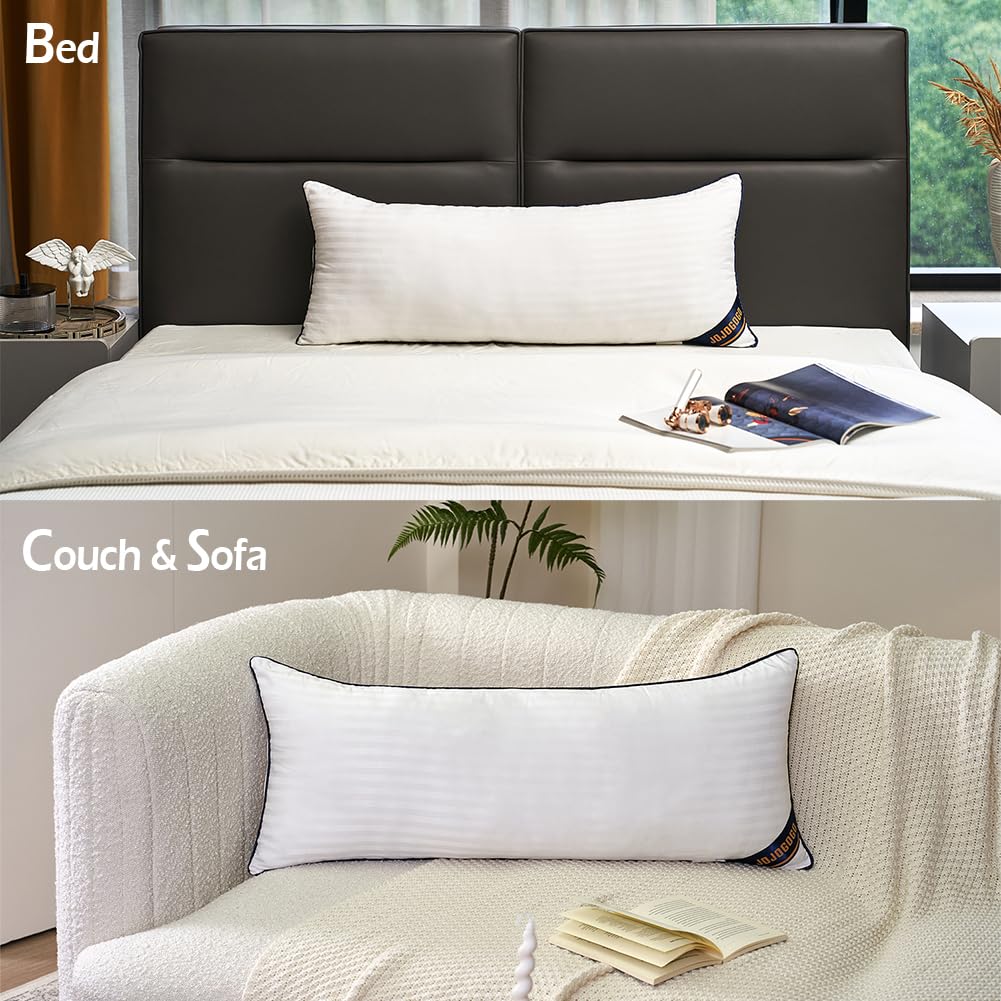 14x36 Long Lumbar Decorative Throw Pillow Insert for Couch and Bed, 1 Pack