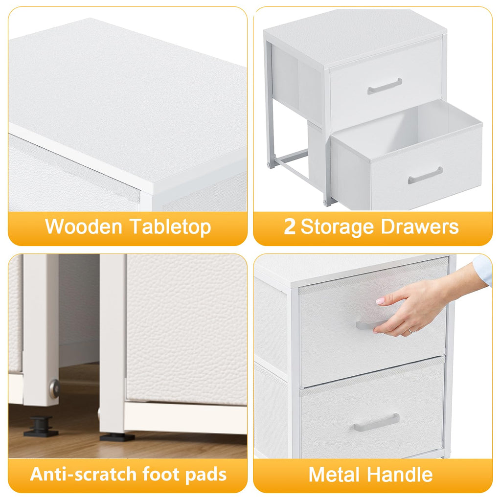 Stackable Storage Drawers, Closet Drawers, White
