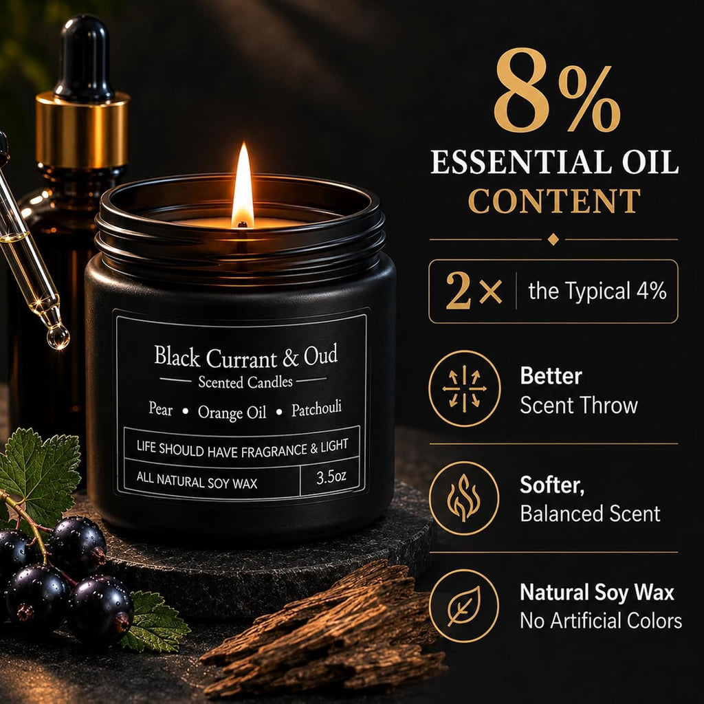 12 Pack Scented Candles for Men, Masculine Soy Candle Gift Set, 3.5 oz Each, Woody Leather Tobacco Coffee & Amber
