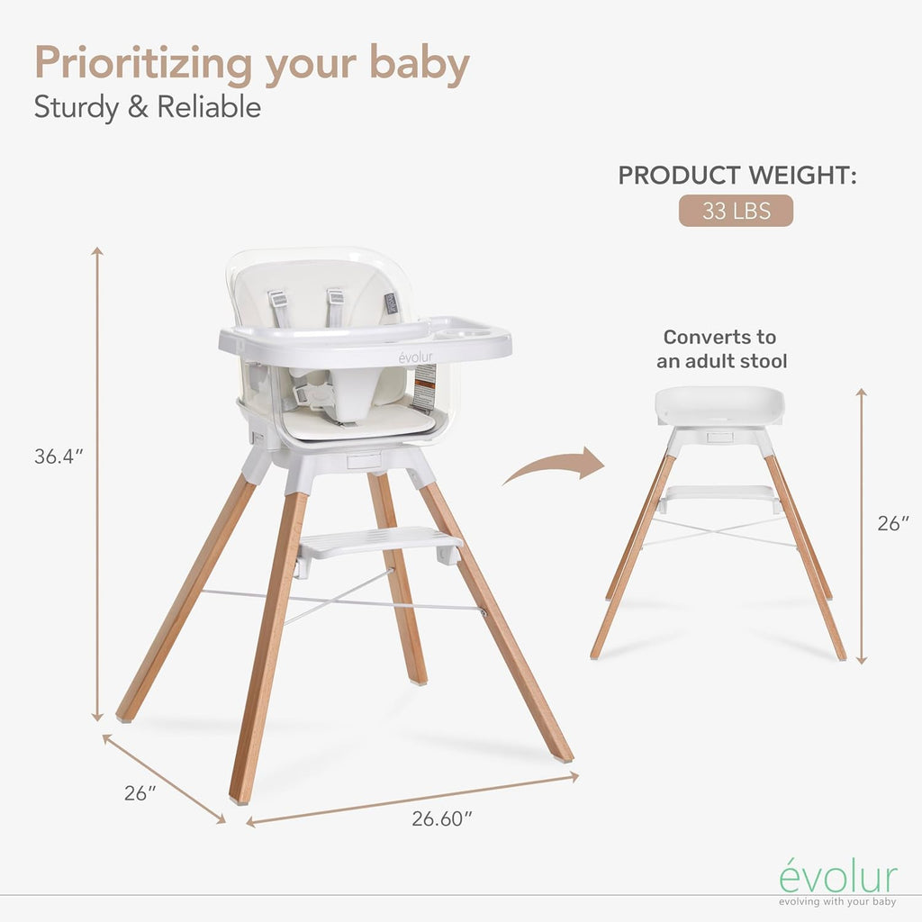 360° Bloom Highchair, Rotating, Convertible Baby Feeding Chair with Adjustable Height, Removable Tray, Easy to Clean