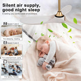 Inspired Maverick Style 36 Inch Solid Wood Ceiling Fan with Remote,White and Gold Ceiling Fan no Light, 6 Speeds, Reversible DC Motor, Modern Ceiling Fans without Lights for Outdoor Indoor Office Farmhouse Patios A101-B0DQ84N88M