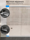 Glass Shower Door, 56"-60" W x 72" H Sliding Shower Door