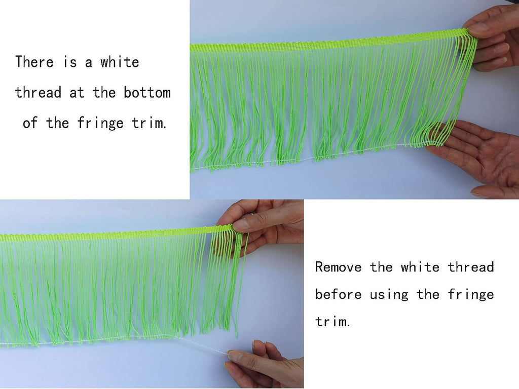 Chainette Fringe Trim 6 Inch 10 Yards Tassel Fringe Trim for Sewing Craft DIY Decoration(905 Champagne)