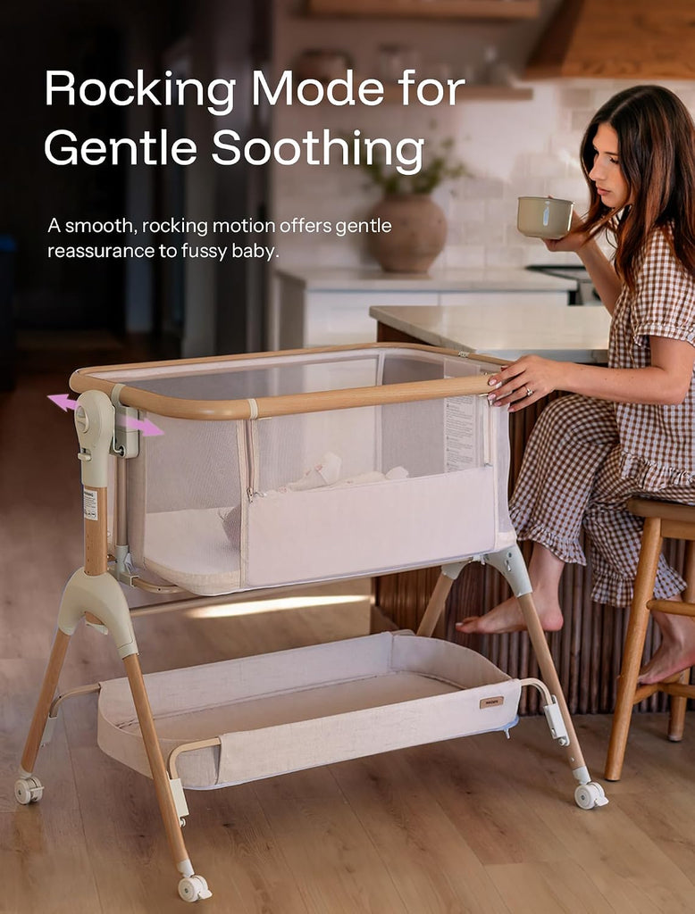 Cuddly Baby Bassinet - BSA & JPMA Certified, Ultra-Breathable and Completely Washable Mattress