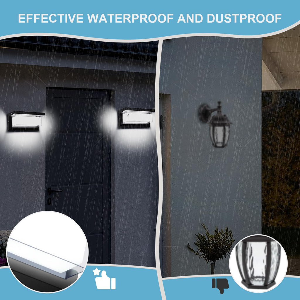 Porch Light Outdoor 6000K, 18W Modern LED Wall Light 6 Pack
