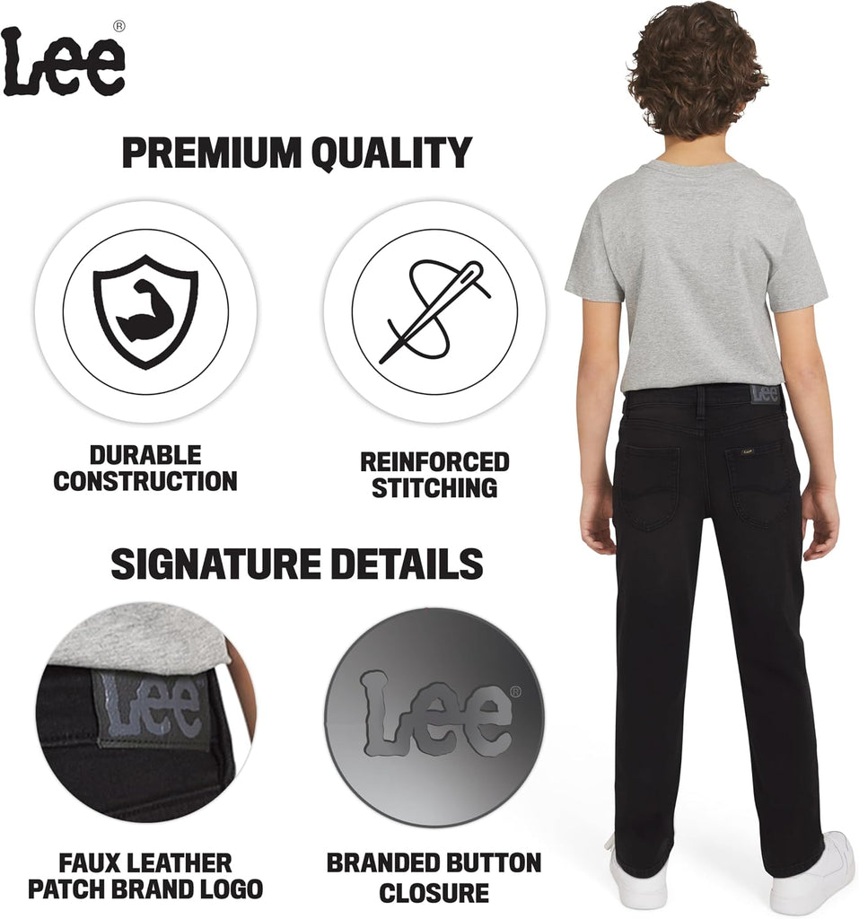 Boys' 5 Pocket Loose Fit Stretch Waist Denim Jeans