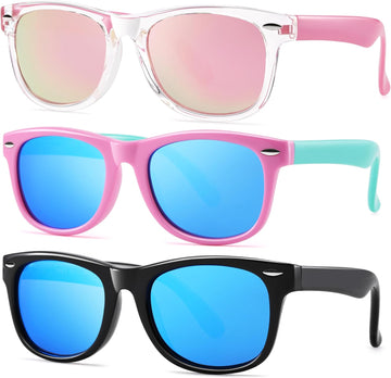 Kids Polarized Sunglasses Flexible TPEE for Toddler Girls Boys