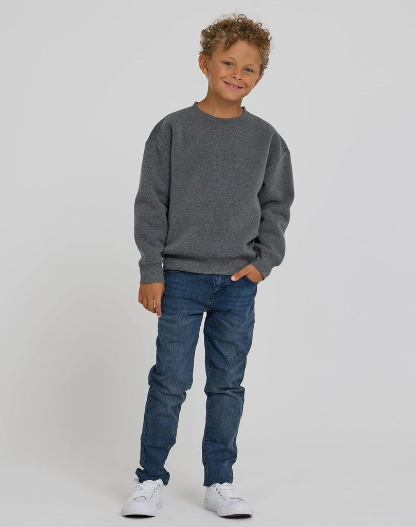 3 Pack Boys Sweatshirts Long Sleeve Boy Crewneck Relaxed Soft Essentials Teen Pullover Sweaters For Youth Kids