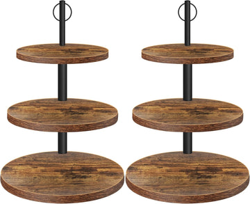 Cupcake Stand, 3 Tier Cake Stand Rustic Dessert Table Display Set, 2 Pack - Set of 2