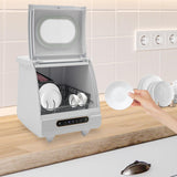 Mini Dishwasher 5 Washing Programs Portable Countertop Dishwasher with Flip-up Lid