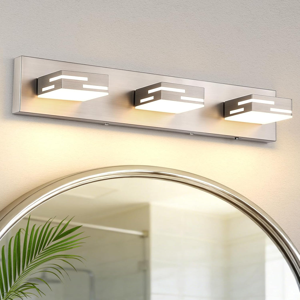 3-Light 5CCT Modern Bathroom Vanity Light Fixtures, 24-Inch 350° Rotatable LED Vanity Lights Over Mirror, Dimmable