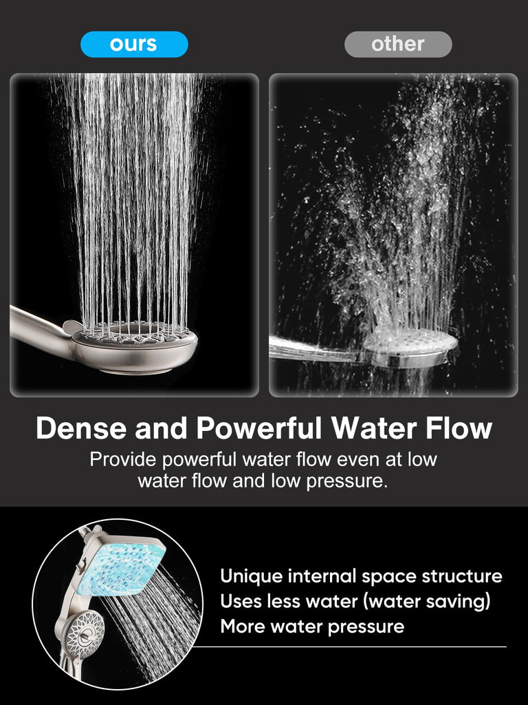 Dual Shower Head with Magnetic Handheld, Brushed Nickel