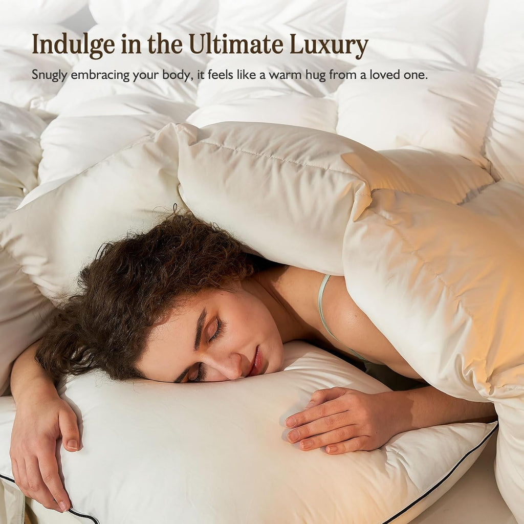 Lightweight Organic Feather Down Comforter Queen
