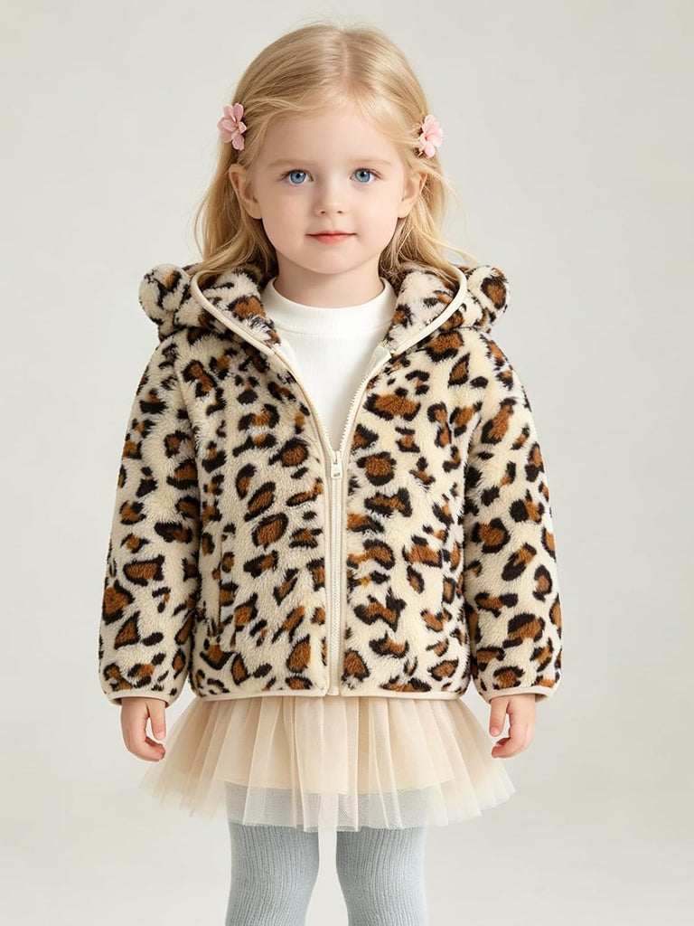 Toddler Baby Fleece Jackets Boys Girls Zip Up Hoodie Fuzzy Sherpa Outwear