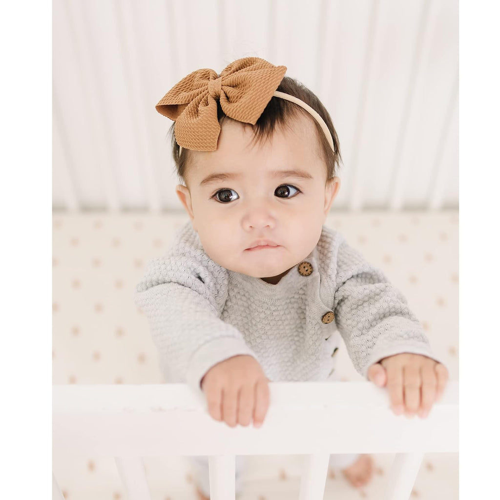 30 Pcs Hair Bows for Baby Girls, 4.5 In Baby Nylon Headbands