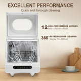 Countertop Dishwasher, 800W 110V Mini Dishwasher Low Noise Portable Dish Washer With 5intelligent Washing Functions