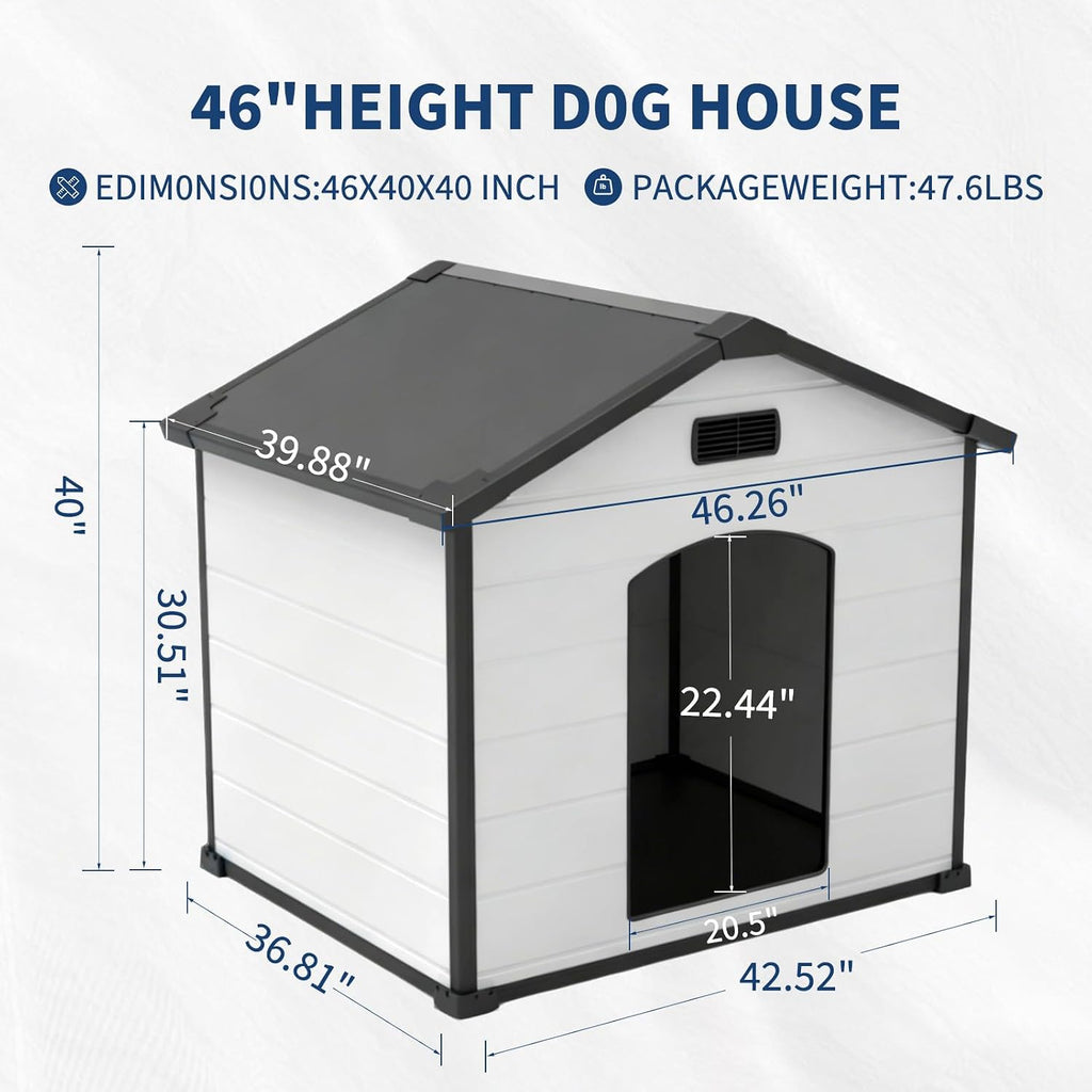 Waterproof Insulated Dog House for Large Breeds