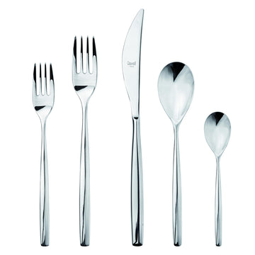 Stiria Cutlery Set - [20 Pieces Set] Brushed Stainless-Steel Finish, Dishwasher Safe Cutlery