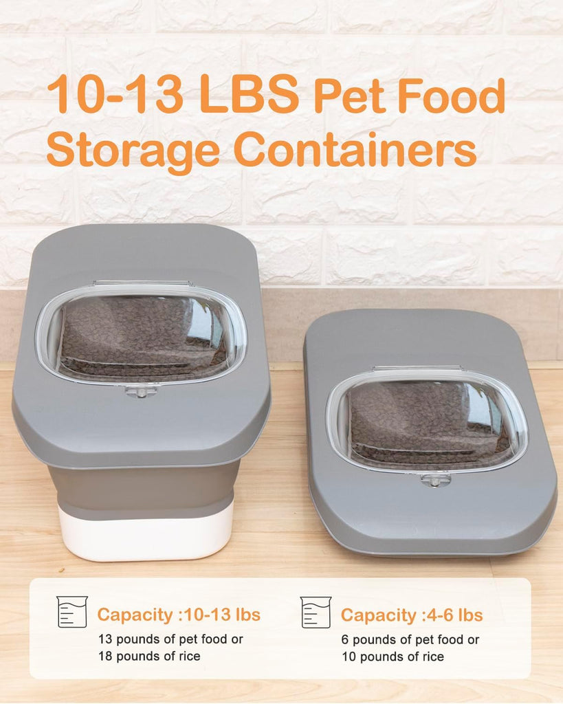 10-13 Lbs Dog Food Storage Container, Collapsible Dog Food Container
