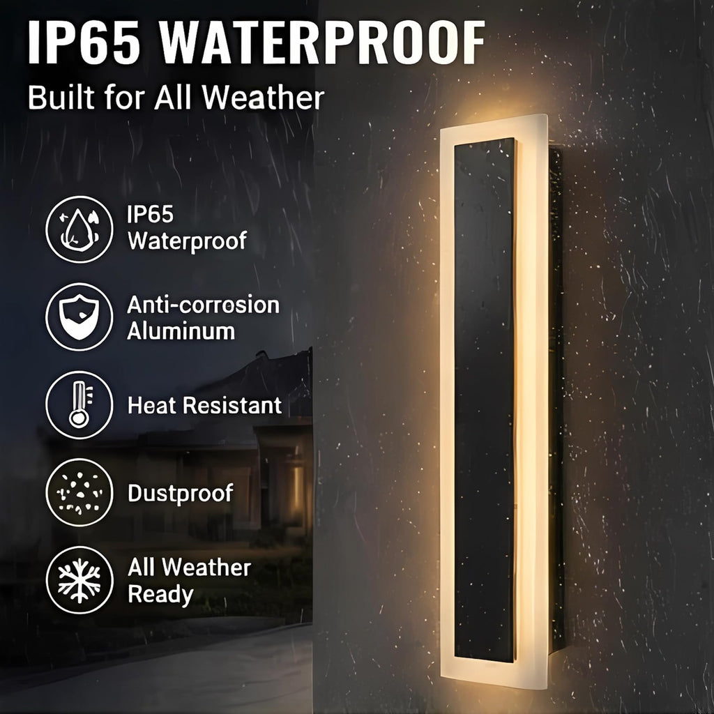 Modern Outdoor Wall Light 2pack 39in, 4.72in Width, Dimmable LED