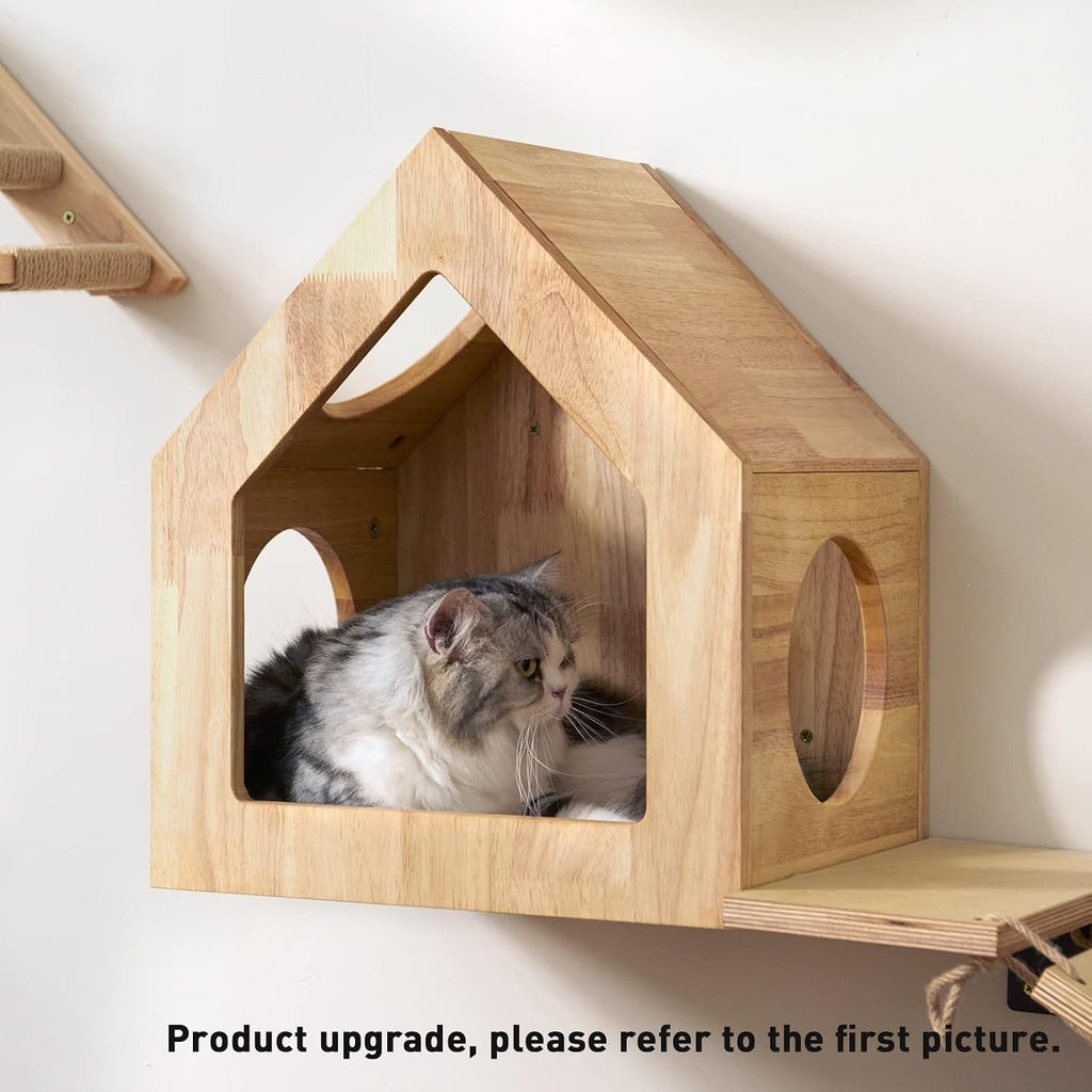 Cat House Wall Mounted, 15.5x11.8x18 Inches Birch Plywood Condo