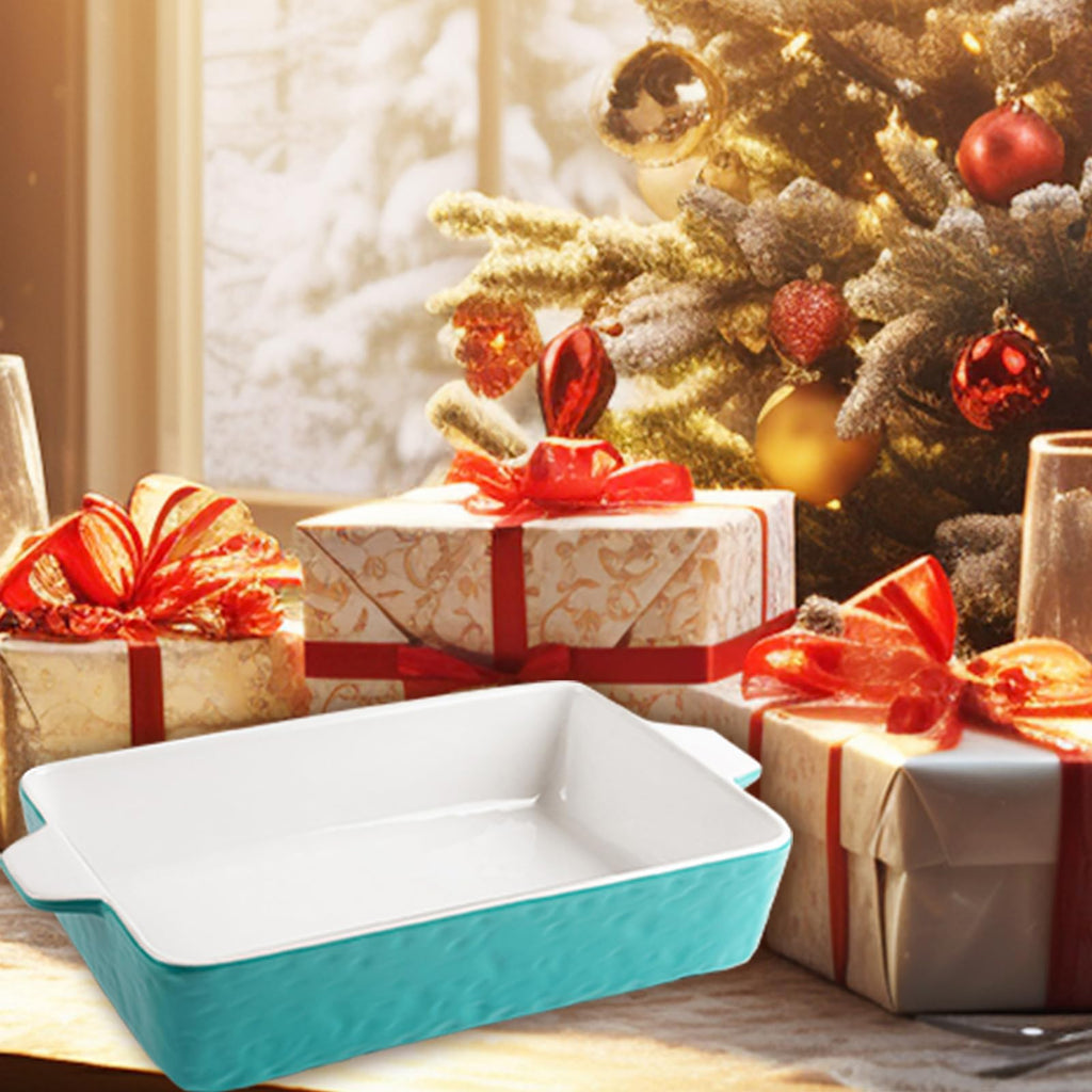 4 QT Baking Dish Deep Nonstick Dish Oven Safe, 9 x 13in, Aquamarine
