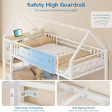 Twin Bunk Bed for Kids with 6 Storage Drawers, Montessori Bookshelf