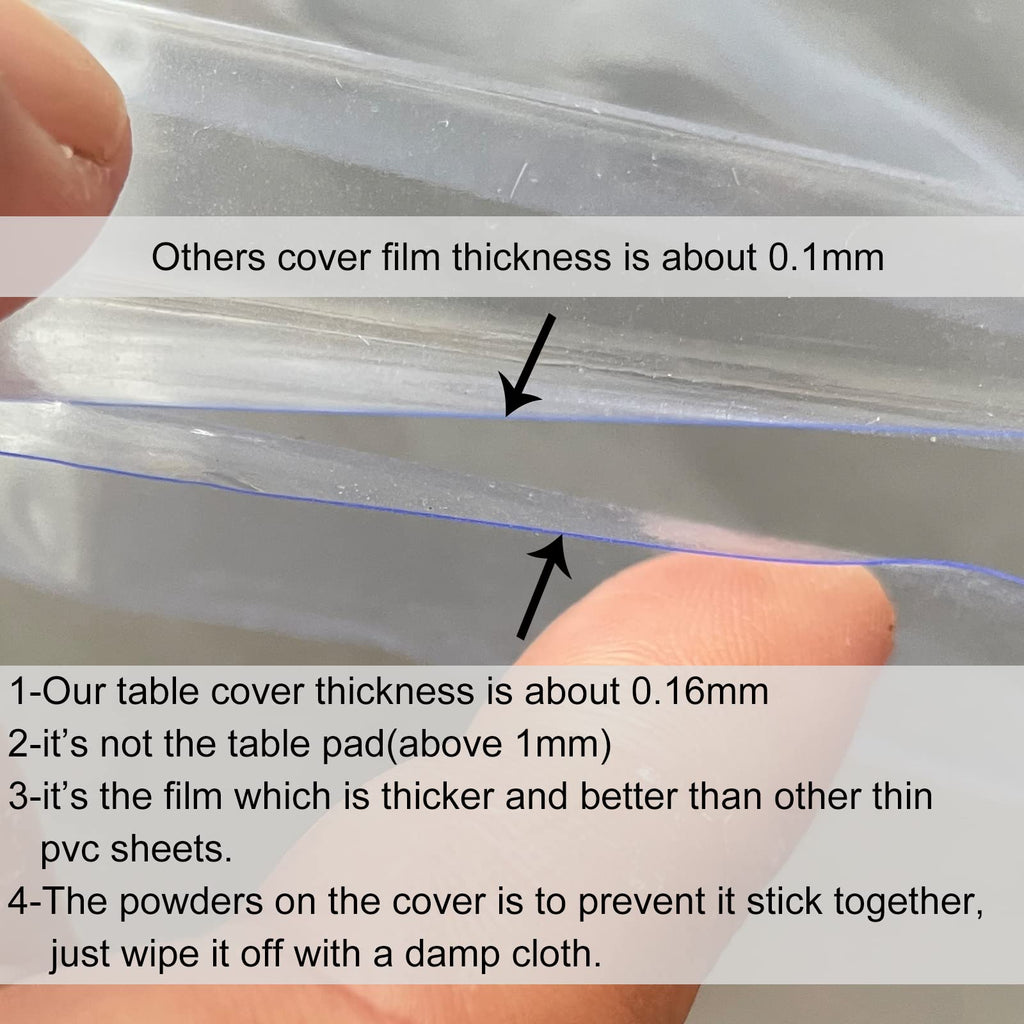 Clear Round Fitted Vinyl Tablecloth - Fits 45-48" Diameter Tables - Heavy Duty Elasticized Table Cover Elastic Edged