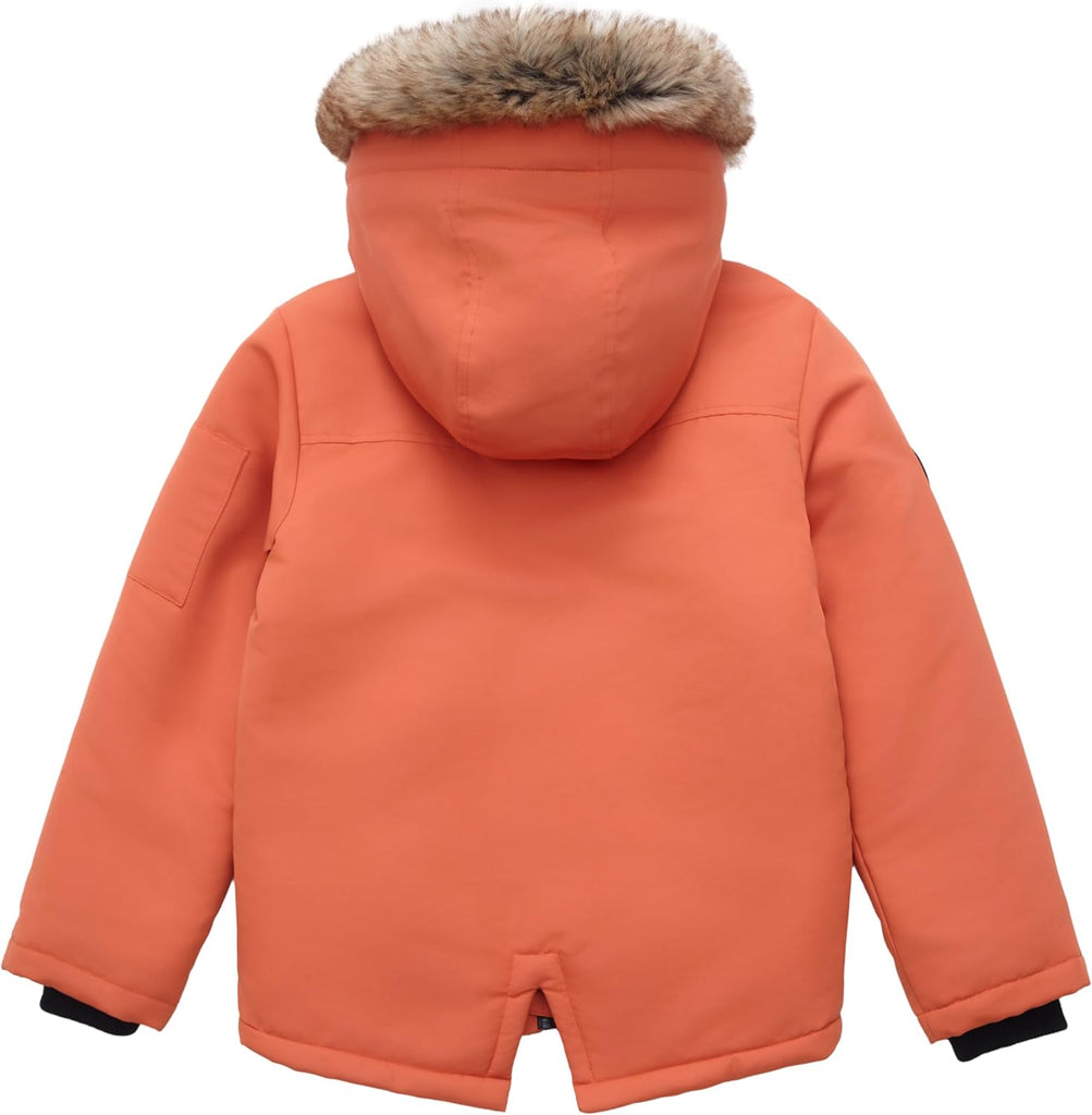 Boys' Warm Parka Jacket Sherpa Fleece Lined Winter Snow Coat