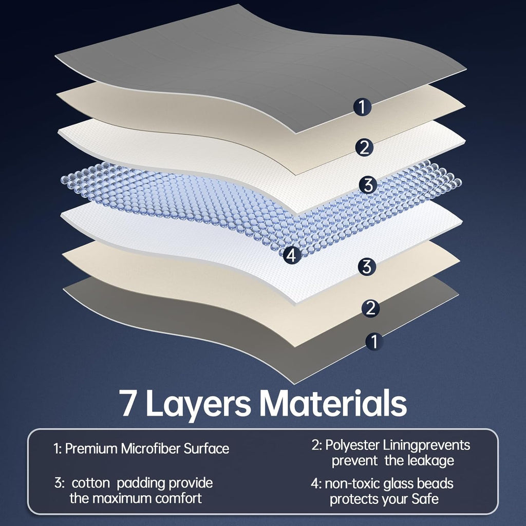Weighted Blanket 20 lb, 60" x 80" Twin Size Cooling Cotton Machine Washable | Premium glass bead fill, Even-weight