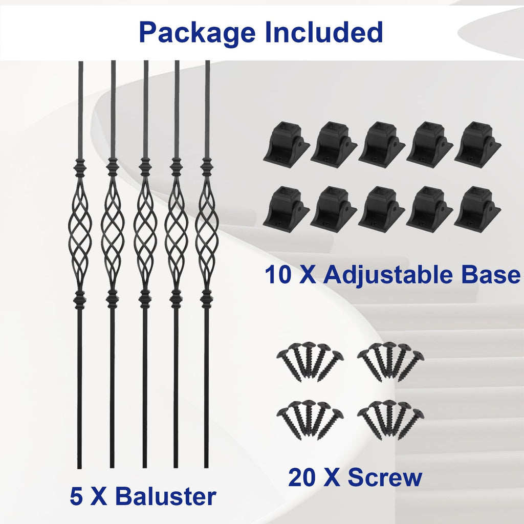 5-Pack Decorative Balusters for Staircase Interior