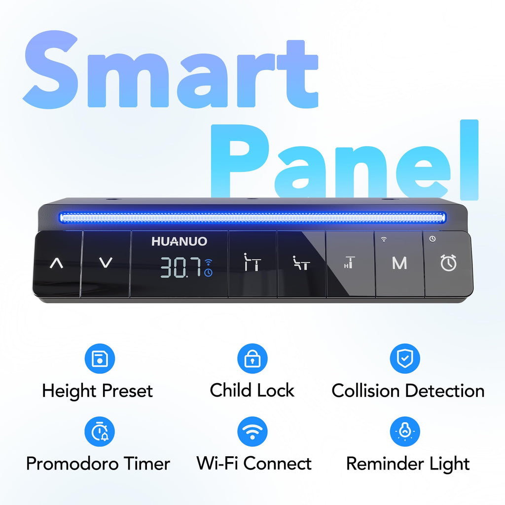 AI-Powered Smart Electric Standing Desk, 32 Inch, Black