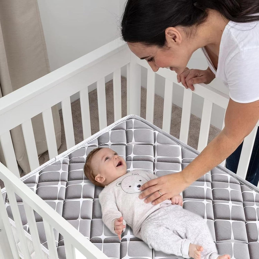 Premium Hypoallergenic Baby Crib Mattress and Toddler Mattress - 52" x 27.6" x 5" - Breathable - Firm Soft - Fits