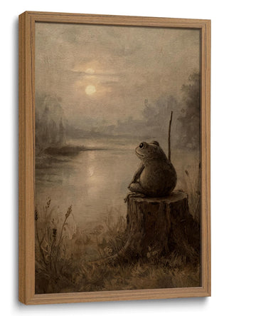 Framed Frog Wall Art Vintage Cottage Core Wall Decor