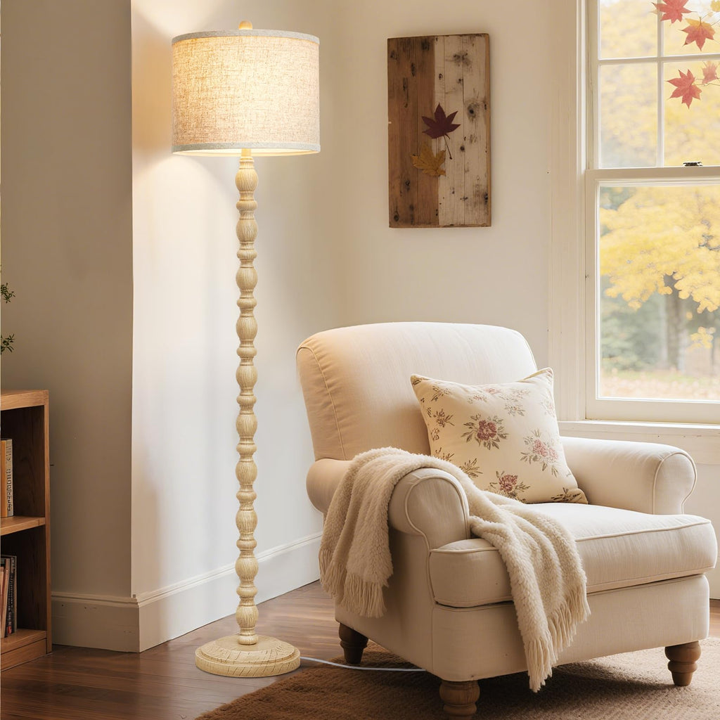 Farmhouse Floor Lamps, Standing Lamp with Bulb