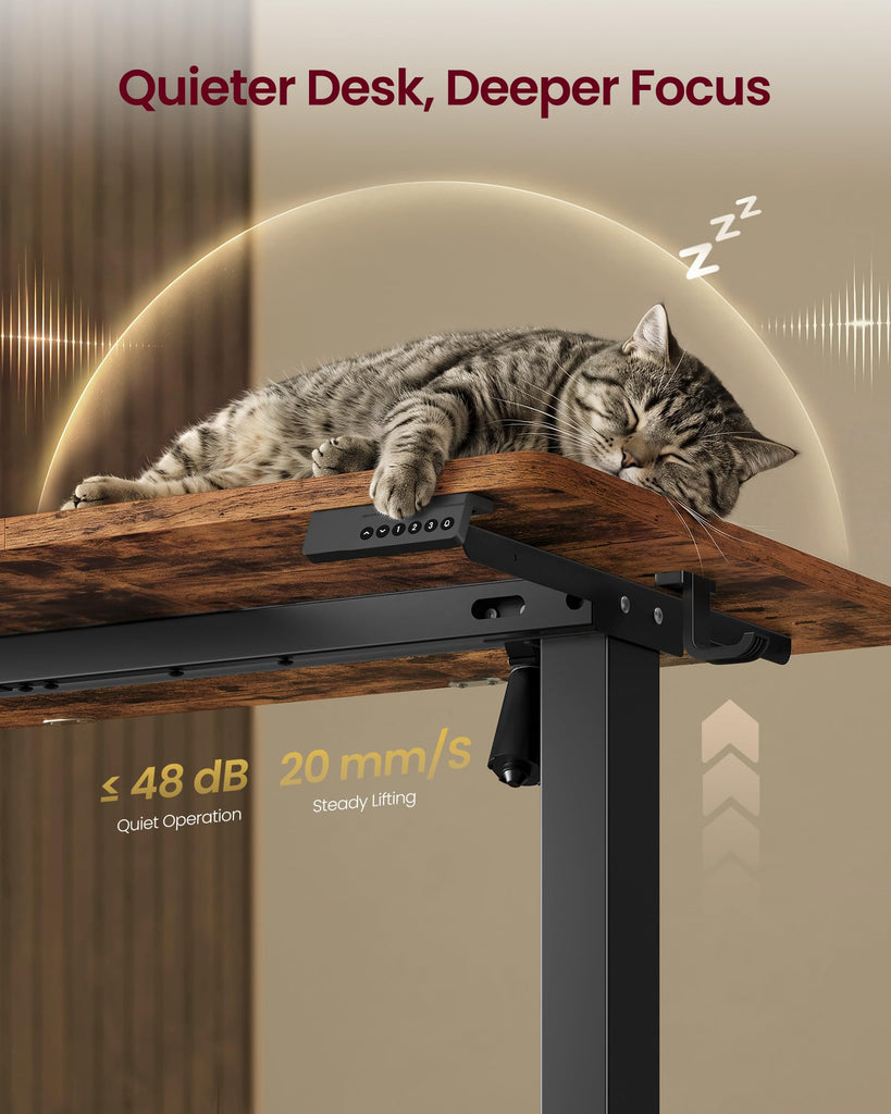 Standing Desk, 48x24 Inch Electric Adjustable Desk, 30-Min Assembly