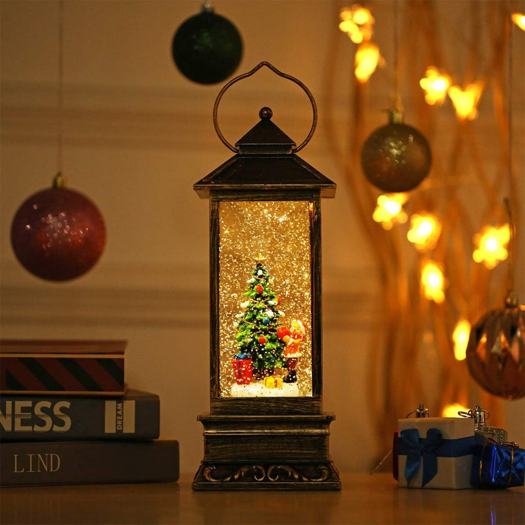 Christmas Lantern,Christmas Snow Globe,Christmas Decorations with Music,Christmas Day Gifts Used for Garden