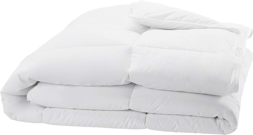 White Down Alternative Comforter and Duvet Insert with Corner Tabs, Machine Washable, Full/Queen, Light