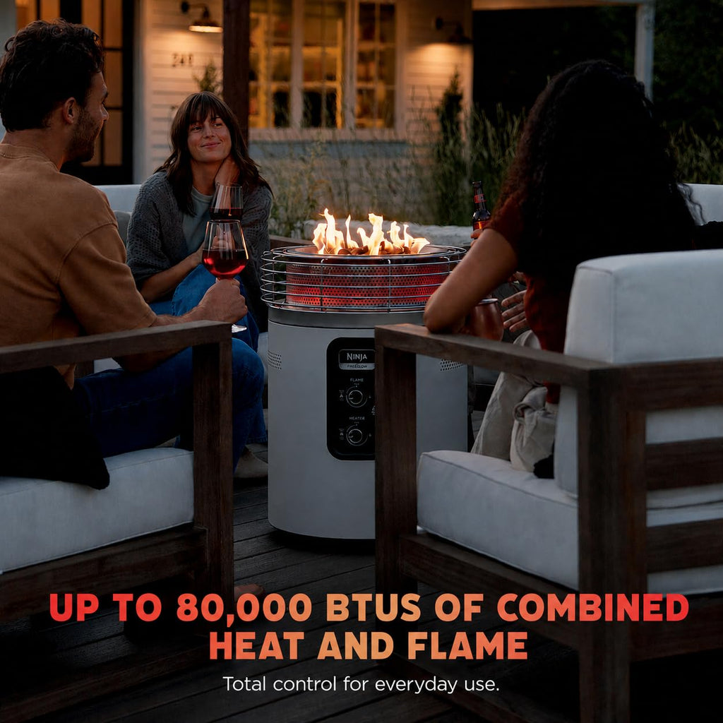 Fireside360 Fire Pit/Heater, 80, 000 BTU, 3 Modes, Push Start, Stone