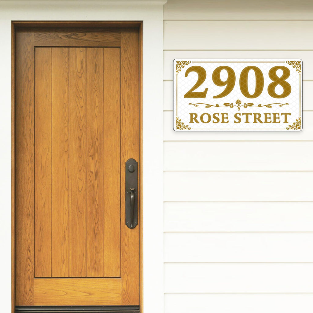 Reflective House Number Sign, Address Number Plaque 16"x10"