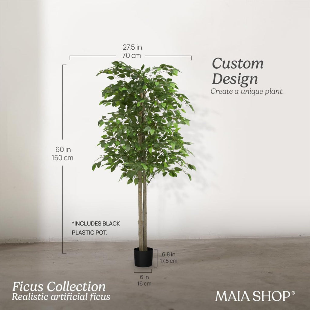 Artificial Ficus Tree - 5 ft Indoor Plant