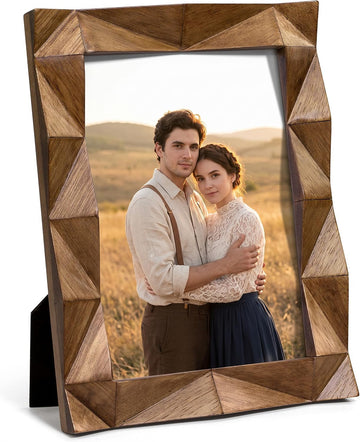 Farmhouse 5x7 Picture Frame Wooden Walnut Photo Frame
