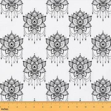Boho Floral Fabric by The Yard Exotic Soft Not Stretchy Fabric