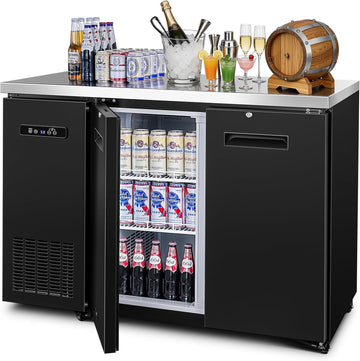 BODEGACOOLER Commercial Back Bar Cooler with 2 Solid Doors,12 Cu.Ft Commercial C
